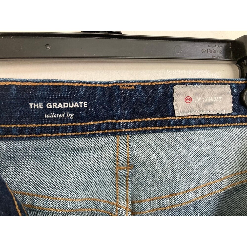 Adriano Goldschmied Jeans Mens 36x34 Graduate Blue Dark Wash Denim Casual - Picture 4 of 9